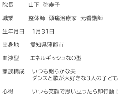 院長の詳細内容