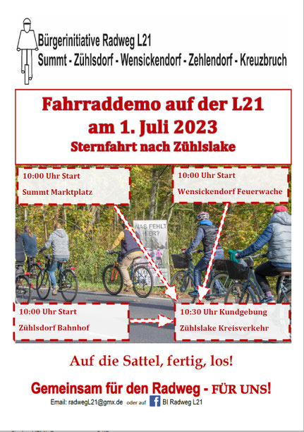 Fahrraddemo L21 am 1.7.2023