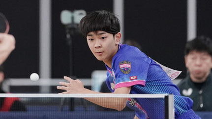 ジュニア男子は世界ユース王者の川上流星(星槎国際高横浜)が初優勝!「©日本卓球協会」