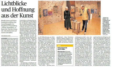 Presseartikel in der Rheinischen Post zur Ausstellung Schöne Aussichten im Bergfried Wassenberg