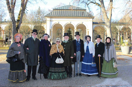 Durch die Wandelhalle im Hintergrund entstehen immer gute Bilder