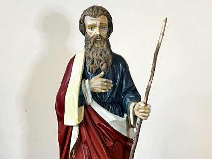 Kirchenfigur unte Denkmalschutz, Josef von Nazaret aus Lindenholz neu restauriert