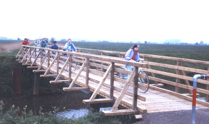 Die Brücke über die Ochtum in den 1990er Jahren