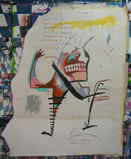 Mixed-media on found paper 103 x 129 cm
