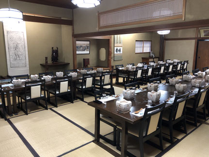 コロナ対策　静岡県　島田市　接待　法事　顔合わせ　日本料理　三味線教室　胡麻豆腐　仕出し