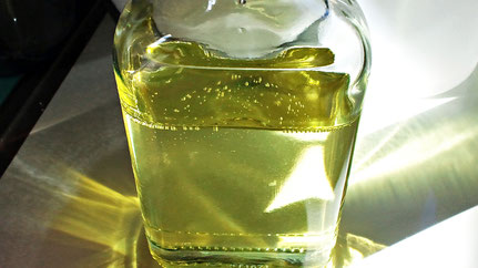 高森幸雄　サンシックンドオイルを手作りする　Making sun-thickened oil