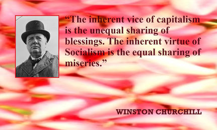 Capitalism vis-à-vis Socialism Quote from Winston Churchill