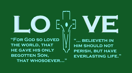 April 2021 Bible Verse: John 3:16 - KJV Online 2021 / Computer Plate and Artwork by: Alex Moises - “For God Loves Us"