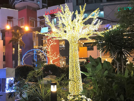 Christmas Tree with Yellow Lights (2nd), Eastwood City, Philippines