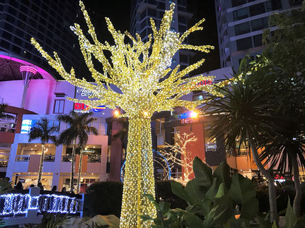 Christmas Tree with Yellow Lights (1st), Eastwood City, Philippines