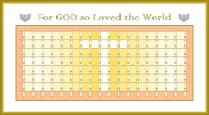 Faith Expression Artwork for Bible Verse John 3:16 and Entitled, “For God so Loved the World”