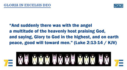 December 2023 Bible Verse: Luke 2:13-14 / KJV 2021 / Computer Plate and Artwork by: Alex Moises - “GLORIA IN EXCELSIS DEO”