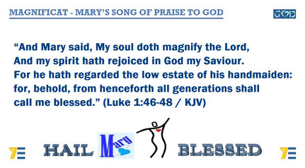November 2023 Bible Verse: Luke 1:46-48 / KJV / Computer Plate and Artwork by: Alex Moises - “MAGNIFICAT – MARY’S SONG OF PRAISE TO GOD”