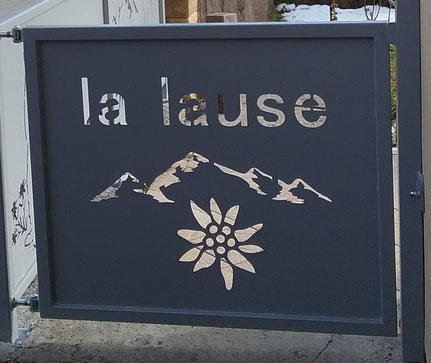 Portail, Portillon sur mesure Hautes Alpes - découpe laser - déco montagne