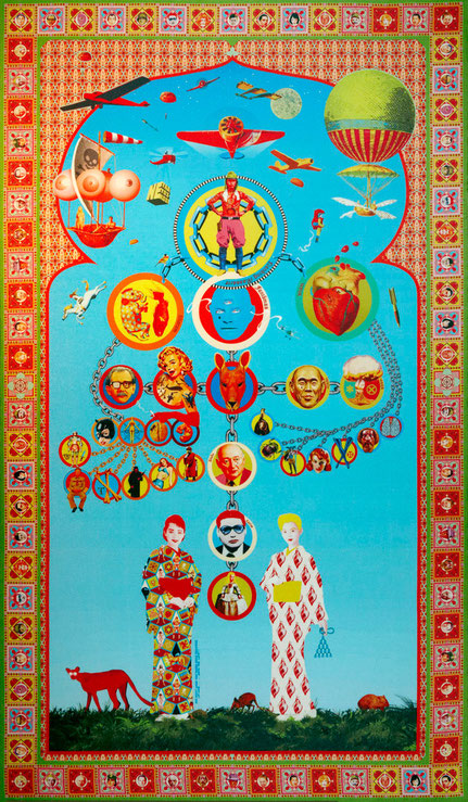 Géza Szöllősi: New Deities, each limited copy of 5, sublimation print on mats