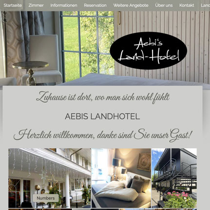 Druckatelier46 neue Webseite für Aebis Landhotel in Hasle bei Burgdorf