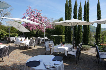 Lauschiger Garten im Restaurant Chämihütte, Untersiggenthal