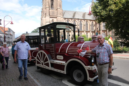 Ein Highlight des Ausflugs, die Tour mit der Schlossbahn. Foto. Resi Schreckenberg