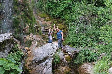 Klettern am Wasserfall Krampez 