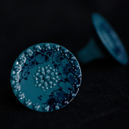 delfsts blauw sieraad, porseleinen sieraden, handgemaakte sieraden