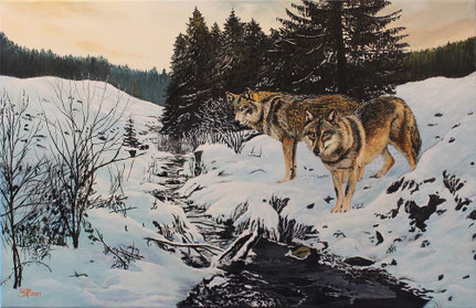 Winterwölfe (1) 40 x 60 