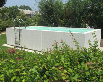 Vente piscine hors sol acier sans permis de construire sans impot sans dalle béton rectangulaire Alès près de Uzès