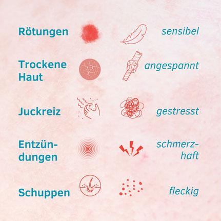 Empfindliche Haut trockene Haut Rosacea Couperose rote Haut 