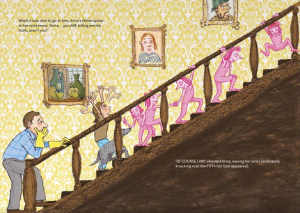 Detaillierte Illustrationen im Buch «Anna und die Lügen».