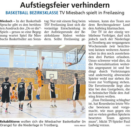 Artikel im Miesbacher Merkur am 22. April 2023 - Zum Vergrößern klicken