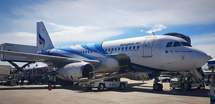 Flugzeug in Bangkok