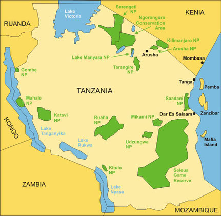 Die Länder Ostafrikas - Tanzania und Kenia, Uganda