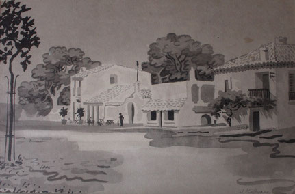 Jean Milhau, Sète, 1941, signé en bas à droite (230x350)