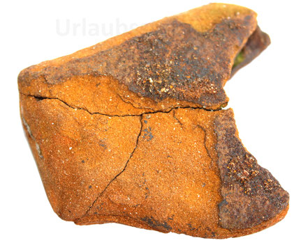 Toneisensteine sind nicht sehr belastbar und werden häufig schon zerbrochen als Strand- oder Ackerfund gefunden.