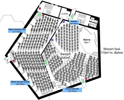 Saalplan Mozartsaal Liederhalle Stuttgart