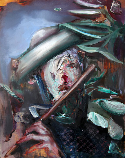 pudur, 50 x 40 cm, oil on wood, 2016