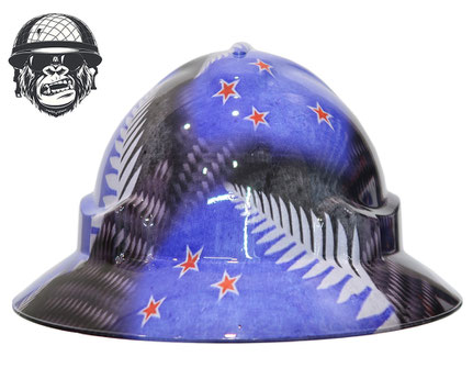 Wide brim hard hats.  Has a webbed harness and ratchet tightening for secure fit.  Ventilated.   Different designs to suit your tastes. Wide brim for full sun protection. Sweat band incorporated into the harness.  