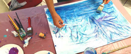 atelier de peinture intuitive. Maison de la Gloriette. Tours. Séverine Saint-Maurice. lescerclesdelumiere.com