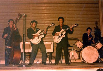 The Four Tielman Brothers on stage (Haagsche Dierentuin - Zoo, The Hague ca.1957/1958)