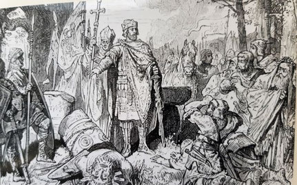 Sturz der Irminsul - Säule durch Karl den Großen