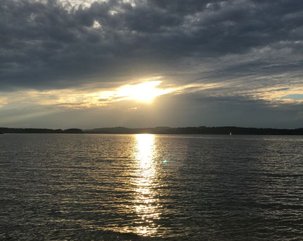 Sonnenuntergang am Brombachsee