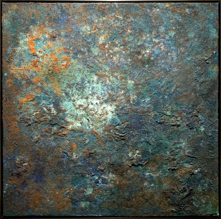 "Atoll" 2020 Acryltechnik auf Leinwand 100 x 100 cm (gerahmt) //sold//