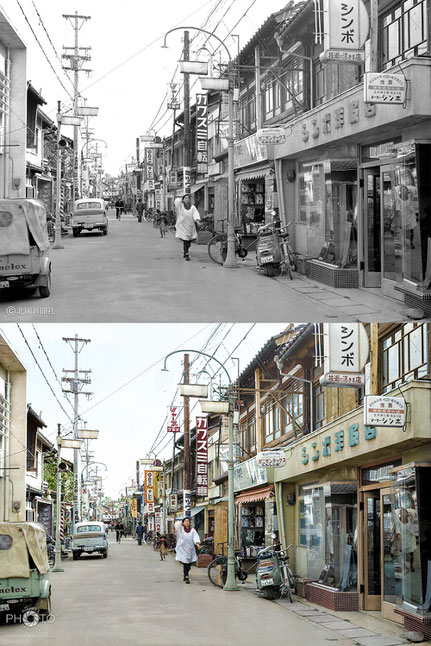 1961（昭和36）年3月、金沢市の新竪町商店街