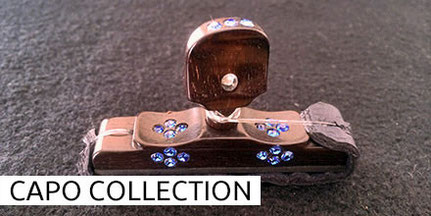 CAPO - CEJILLA - GRENADILLA-AFRICAN-BLACKWOOD-WITH-27-SVAROVSKI-CRISTALS-BLUE