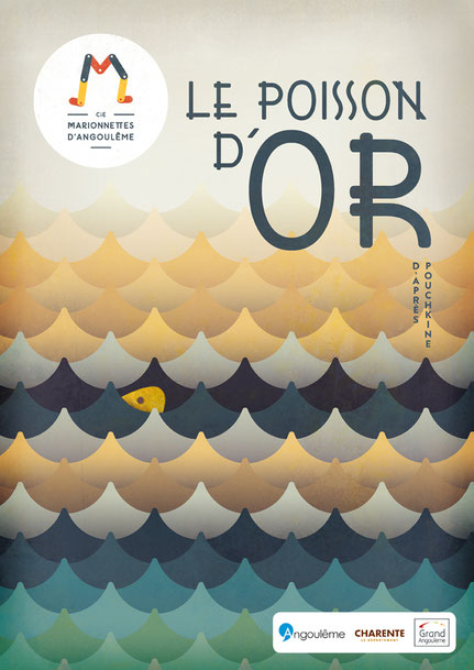 Affiche du spectacle Le Poisson d'Or des Marionnettes d'Angoulême