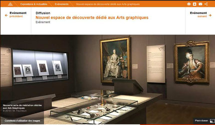 Musée du Louvre. salle des arts graphiques. rotonde sully. (Atelier de l'Erable rouge)