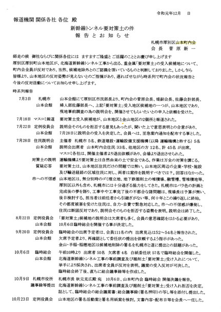 厚別区山本地域 手稲 守る会