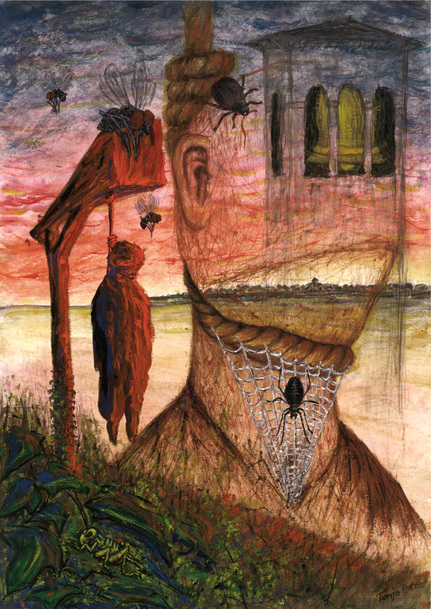 Le Gibet, Gouache on Paper A3, 2020