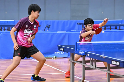 男子ダブルス第3位:柴田 洸/沢田琉聖(木下アカデミー)@卓球レポート/バタフライ