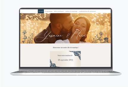 Site de mariage-Site interenet de mariage- wedding site-site internet assorti au faire-part--dentelle-bleue-tige champêtre-nacré-chic-elegant-raffiné