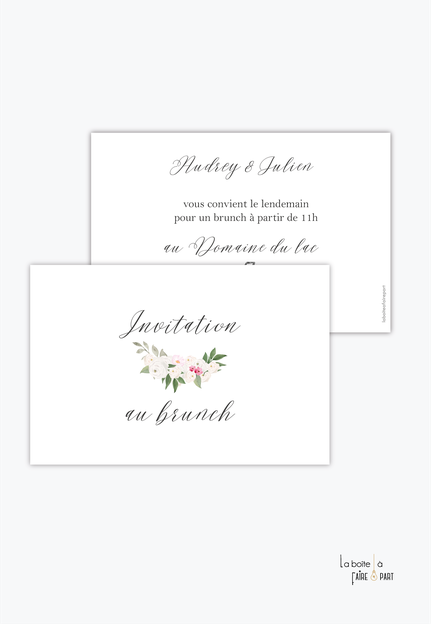Carton invitation mariage-Invitation mariage- mariage laïque- fleurs-arche